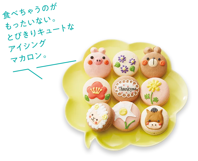 ココマカロン 手描きイラスト入りマカロン