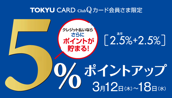 5%ポイントアップ