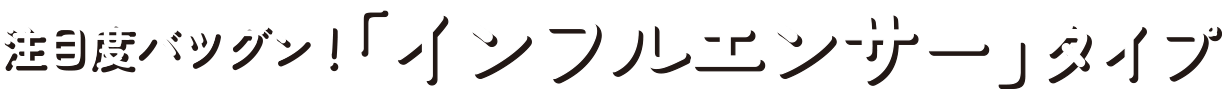 注目度バツグン！インフルエンサータイプ