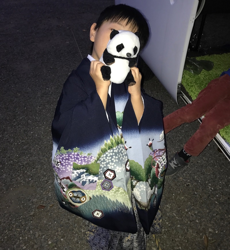 次男とパンダと七五三 ママライフを たのしく かしこく Mamaco With