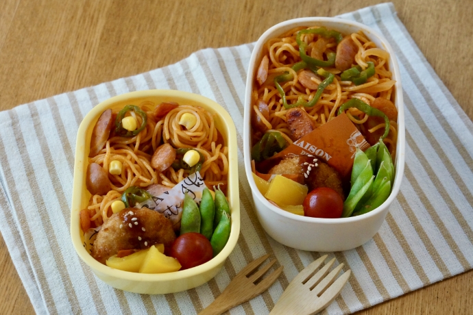 中華麺で時短ナポリタン弁当 ママライフを たのしく かしこく Mamaco With