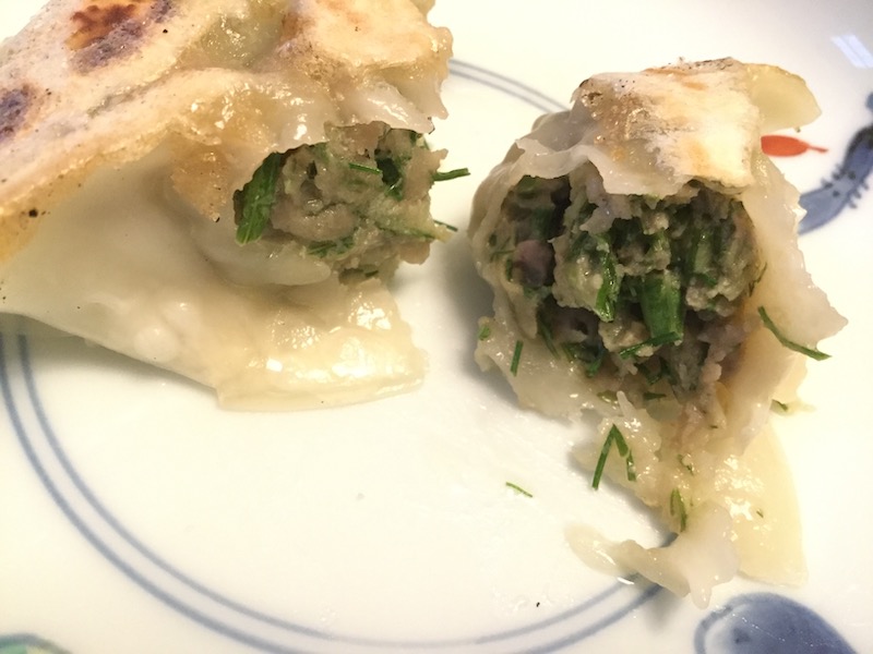 豚肉とフェンネルの葉の餃子