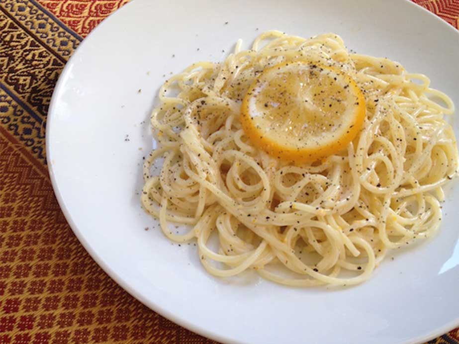 レモンクリームパスタ