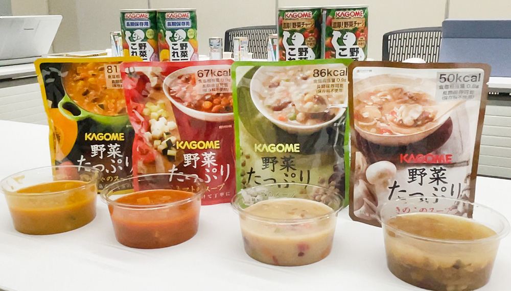 〈カゴメ〉の備蓄食品で災害時でも美味しく、楽しい食事を。