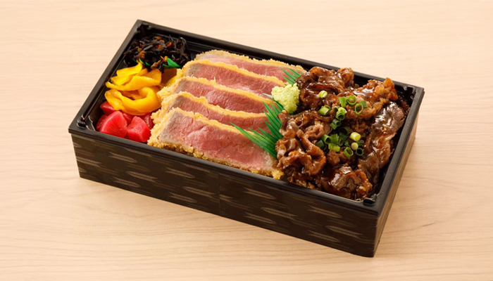 牛かつとカルビのミックス弁当