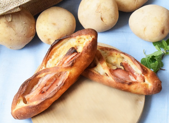 信州産白いものベーコンポテトエピ×山椒みそ
