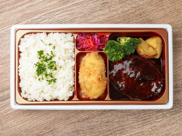 ビーフハンバーグ＆コロッケ御膳