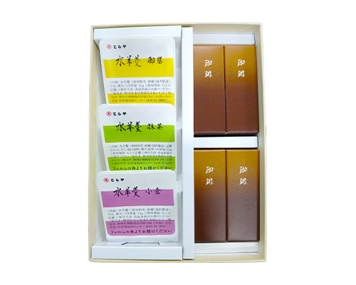 とらや 羊羹・水羊羹詰合せ1号<br>(小形羊羹4本・水羊羹3個)