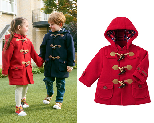 〈ミキハウス〉 フリースダッフルコート