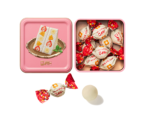 メリーチョコレート<br>はじけるキャンディーチョコレート。 フルーツサンド缶