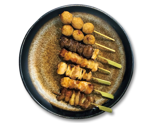 〈鳥麻〉 焼き鳥盛り合わせ (タレ・塩)