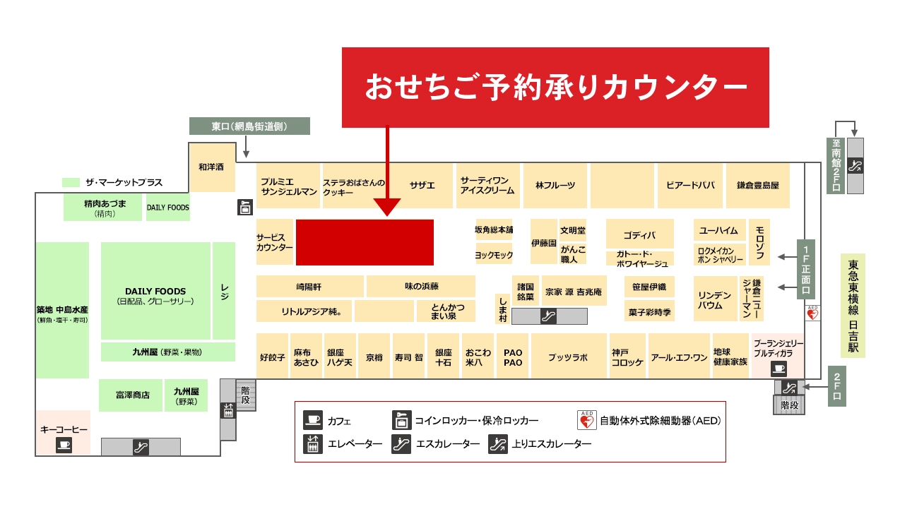 おせちご予約承りカウンター
