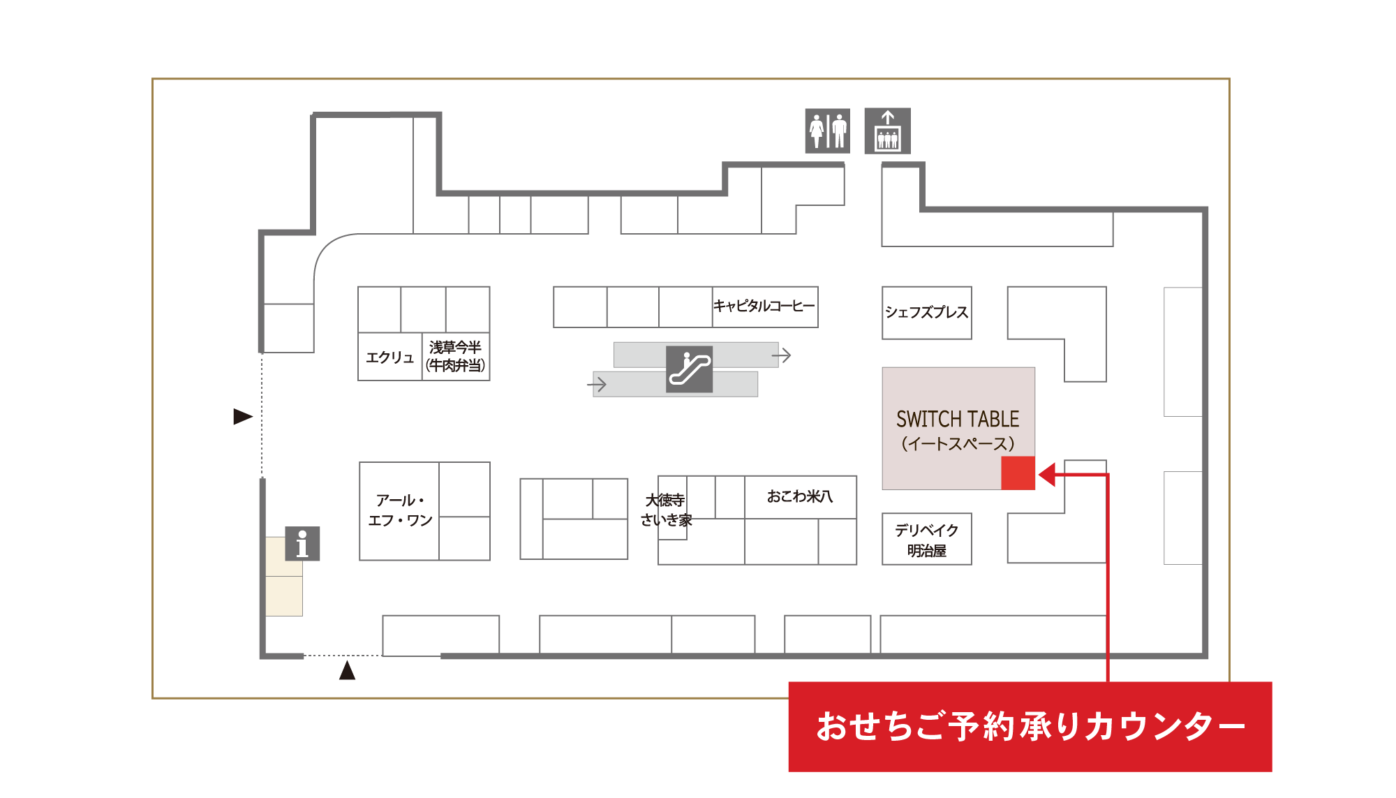 渋谷ヒカリエ ShinQs承りカウンター