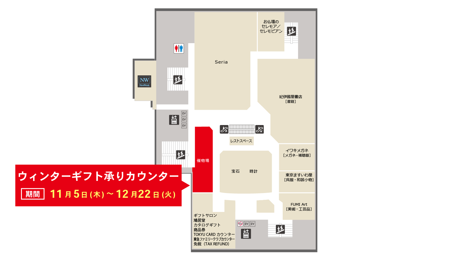 吉祥寺店ウィンターギフト承りカウンター