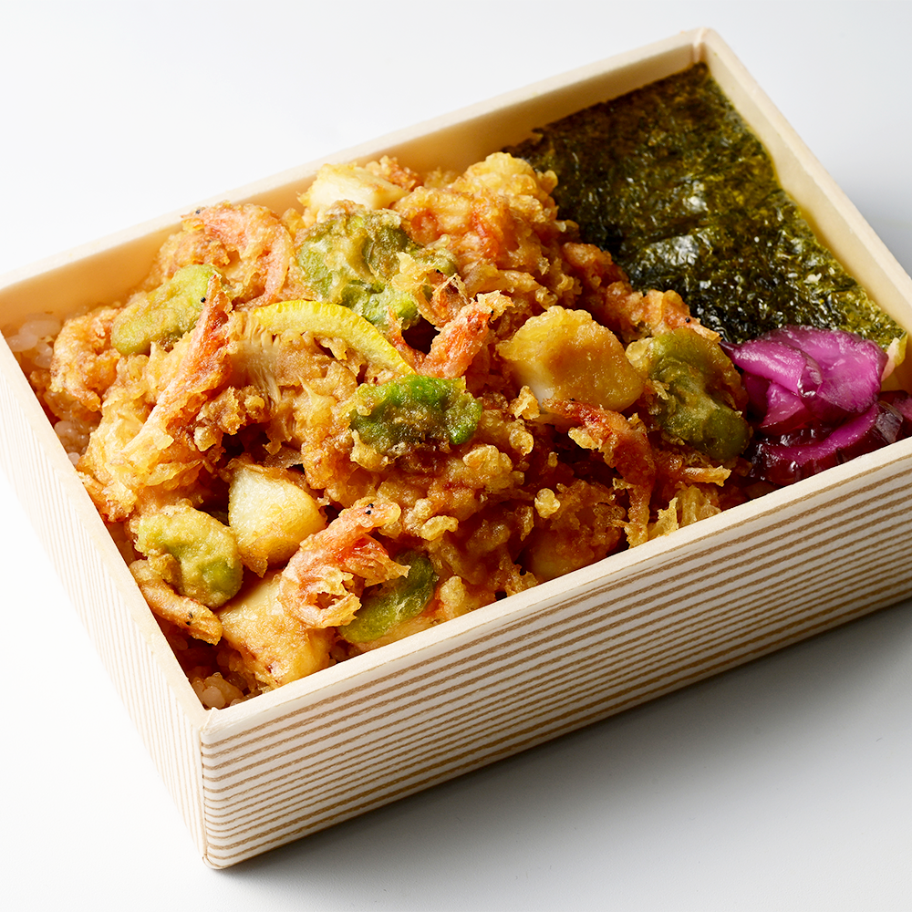 春のかき揚げ弁当