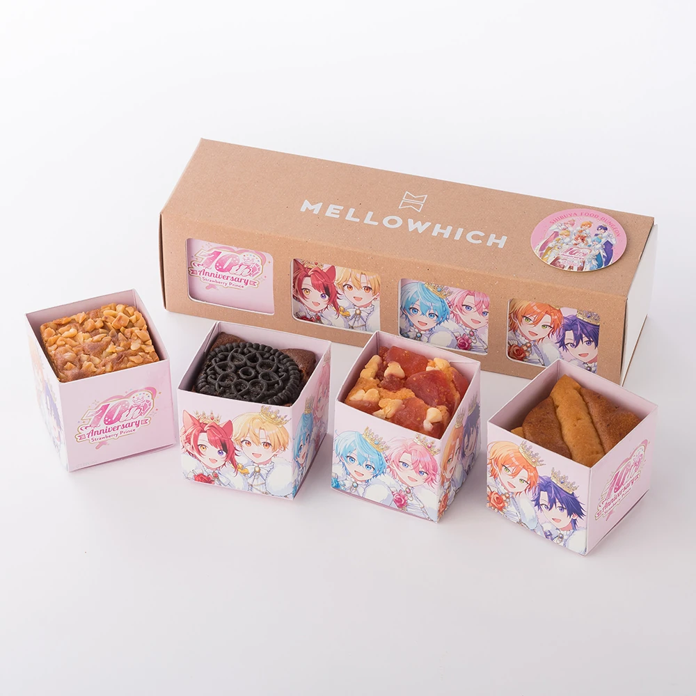 〈コラボBOX〉パウンドケーキ(塩キャラメル・ビスケット・ストロベリー・百花はちみつ、4個入)