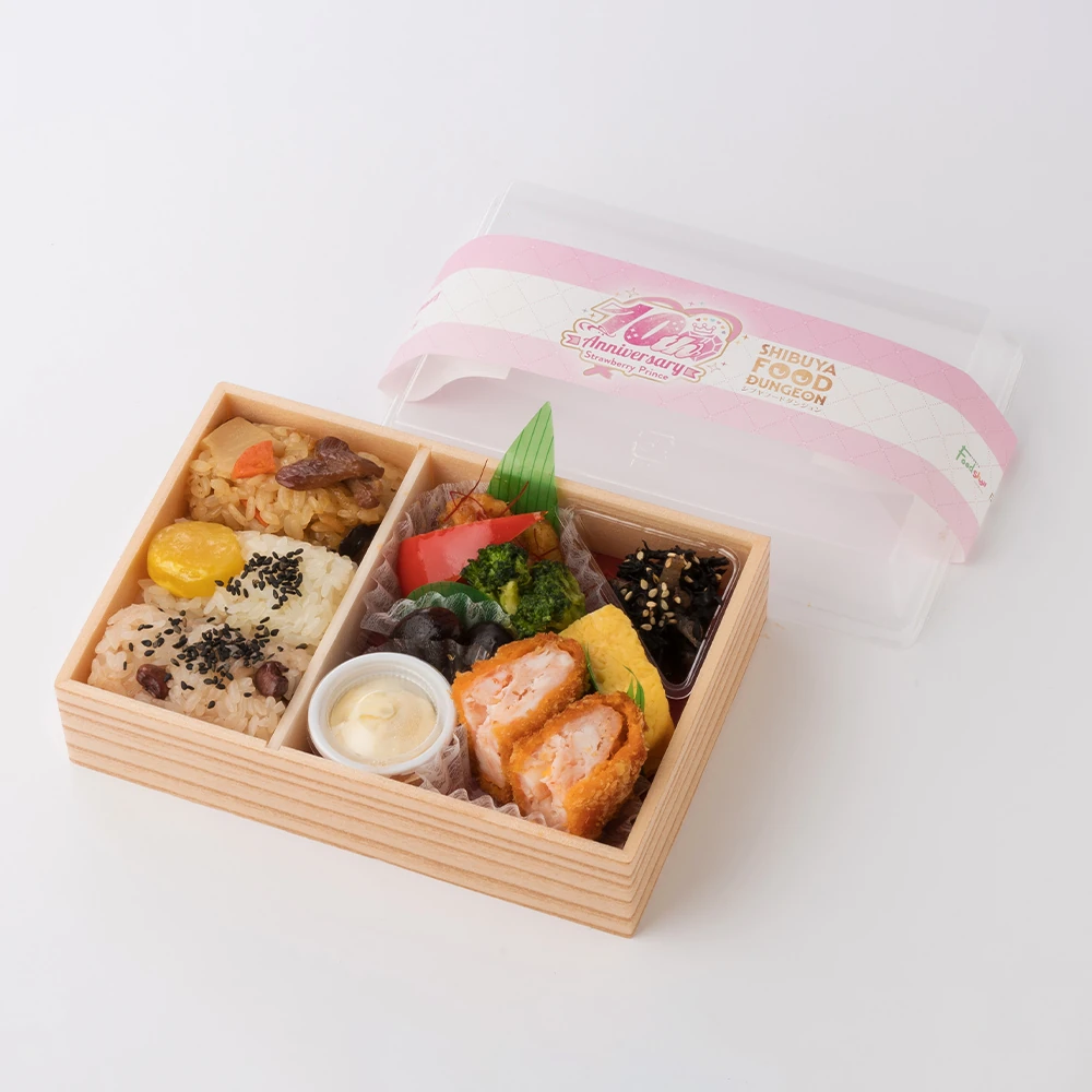 海老カツと五穀酢チキンの美食重(1折)