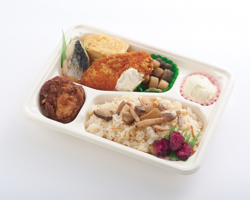 きのこご飯のお弁当