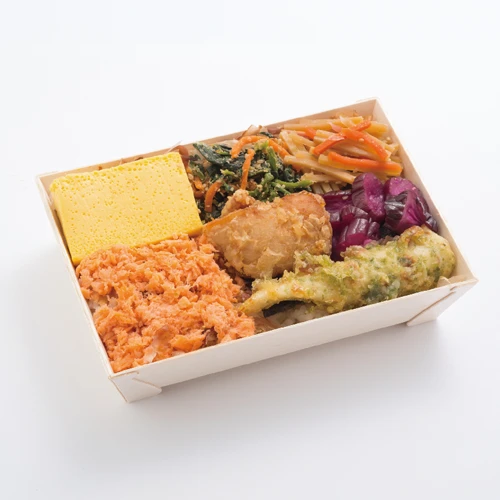 鮭ほぐしご飯とだし飯のり弁2種の和御膳