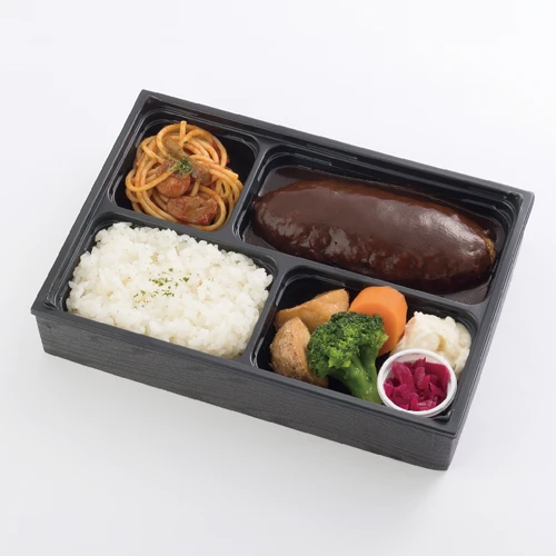 三笠会館のハンバーグ弁当（ハンバーグ増量）