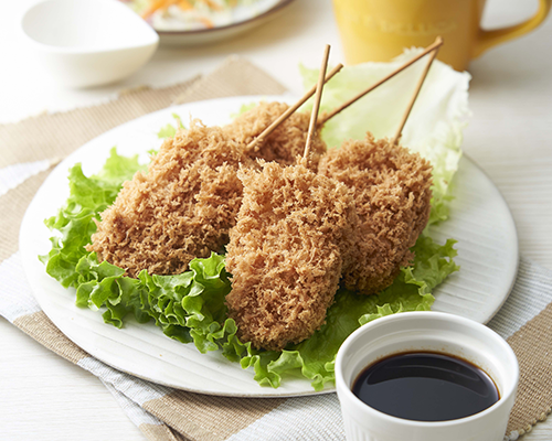 玉葱と豚肉の串かつ