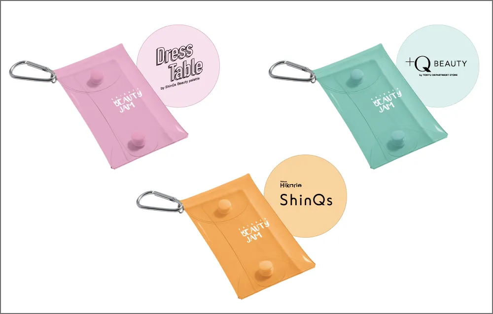 SHIBUYA BEAUTY JAM オリジナルロゴ入り クリアマルチケース
