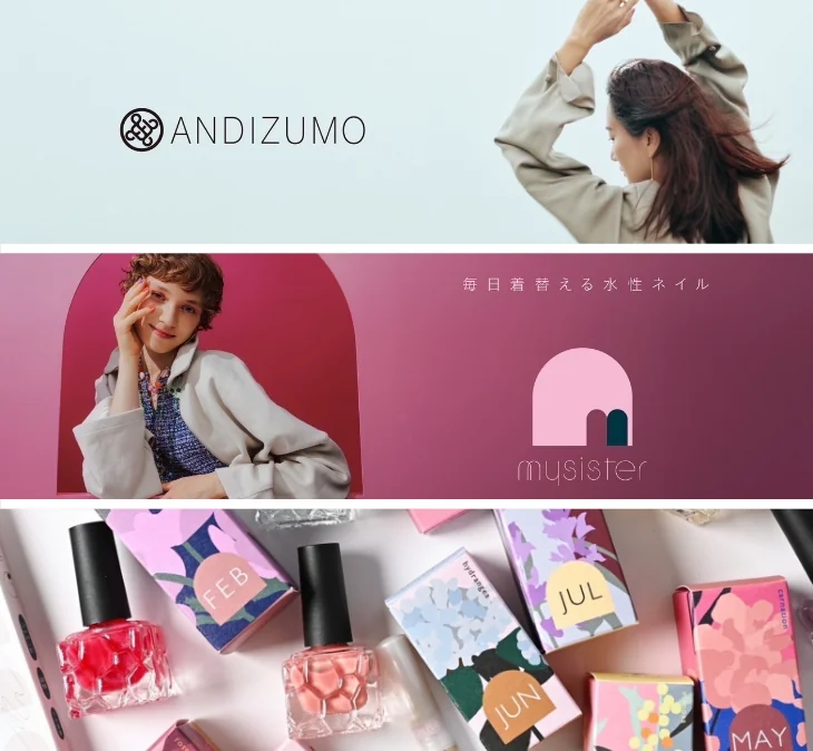 〈ANDIZUMO〉〈MYSISTER〉〈12星座〉 主成分が水の水性ネイルカラー 合同POP-UP STORE