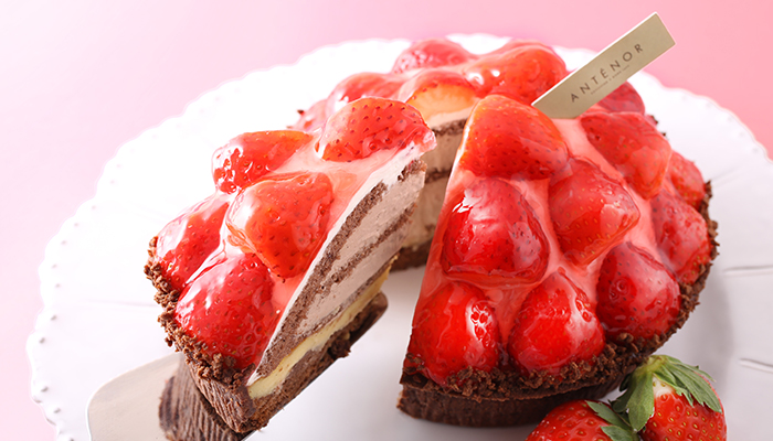 紅ほっぺ苺のショコラタルト