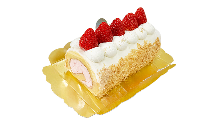 苺のロールケーキ