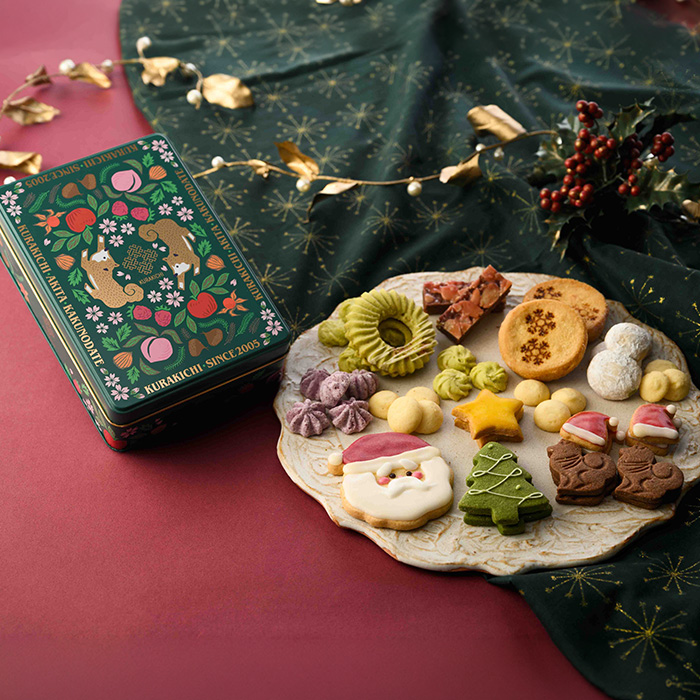 KURAKICHIあきたフルーツクッキー缶(クリスマスアソート)イメージ画像