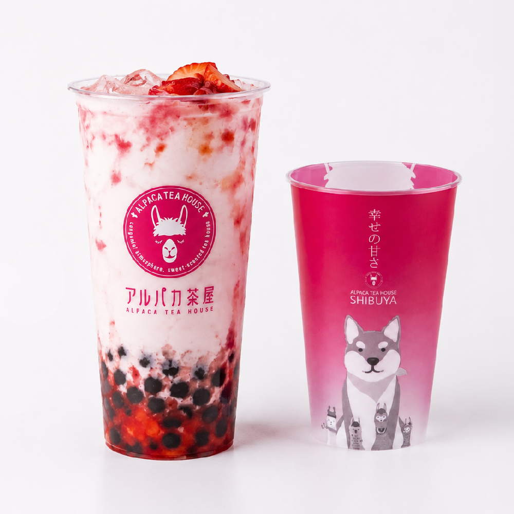 国産あまおうを贅沢に使用。自然な甘みと果実の香りが楽しめるカフェインレスドリンク。