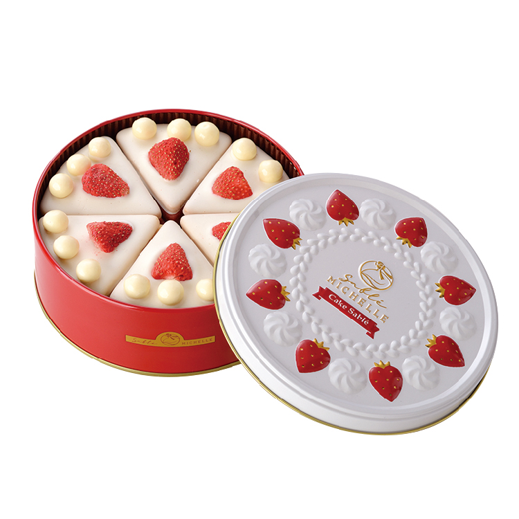 苺のショートケーキにみたてたケーキサブレです。