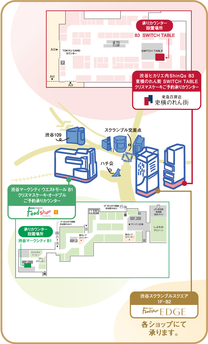 店頭でのご予約承り場所