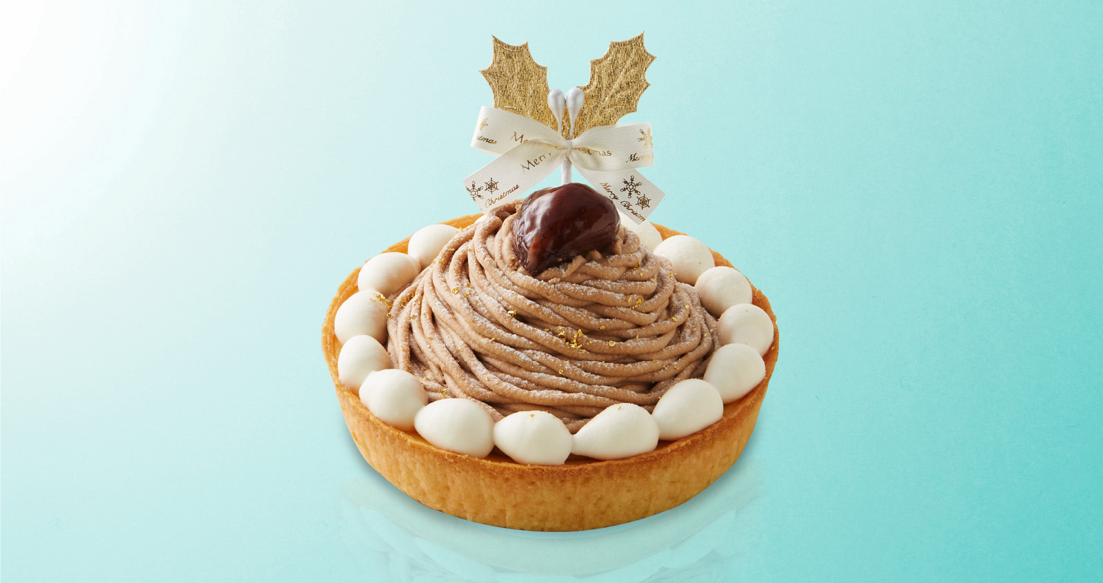 クリスマスモンブランのチーズケーキ