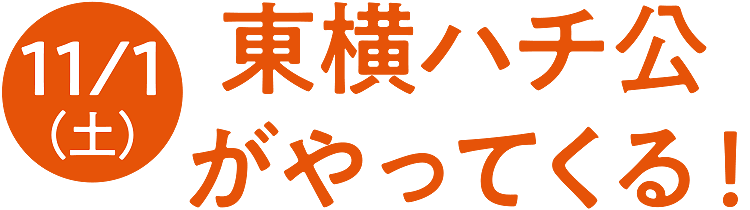 11月1日(土) 東横ハチ公がやってくる！