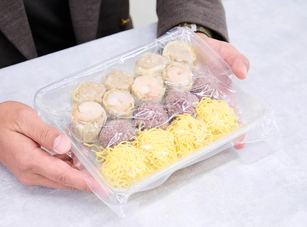 「肉焼売」「海老焼売」「紫もち米焼売」「海鮮団子」