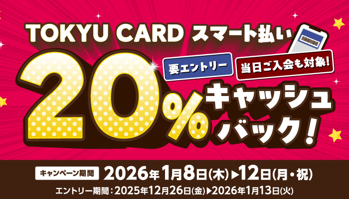 20％キャッシュバック